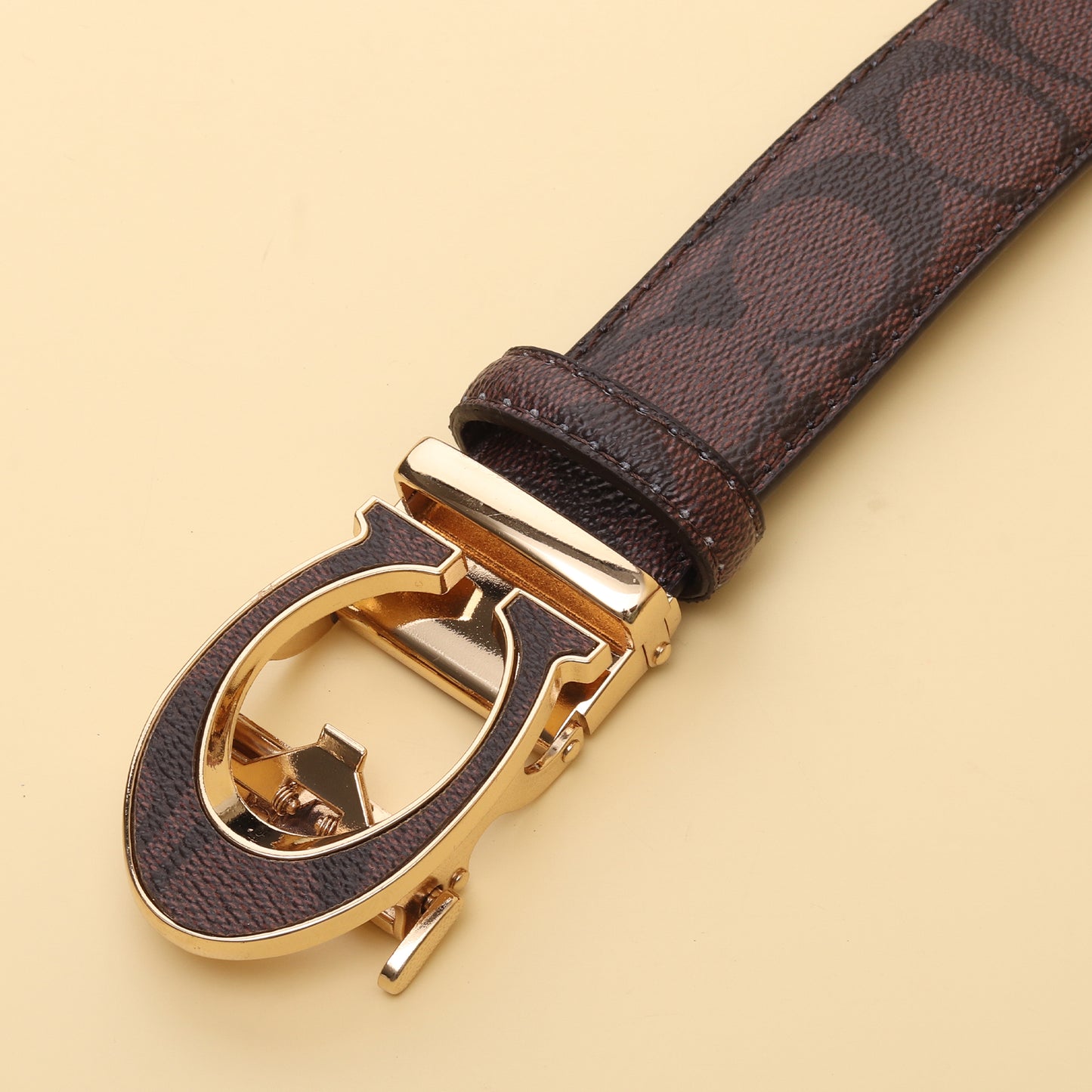 Signature Buckle Brown Belt