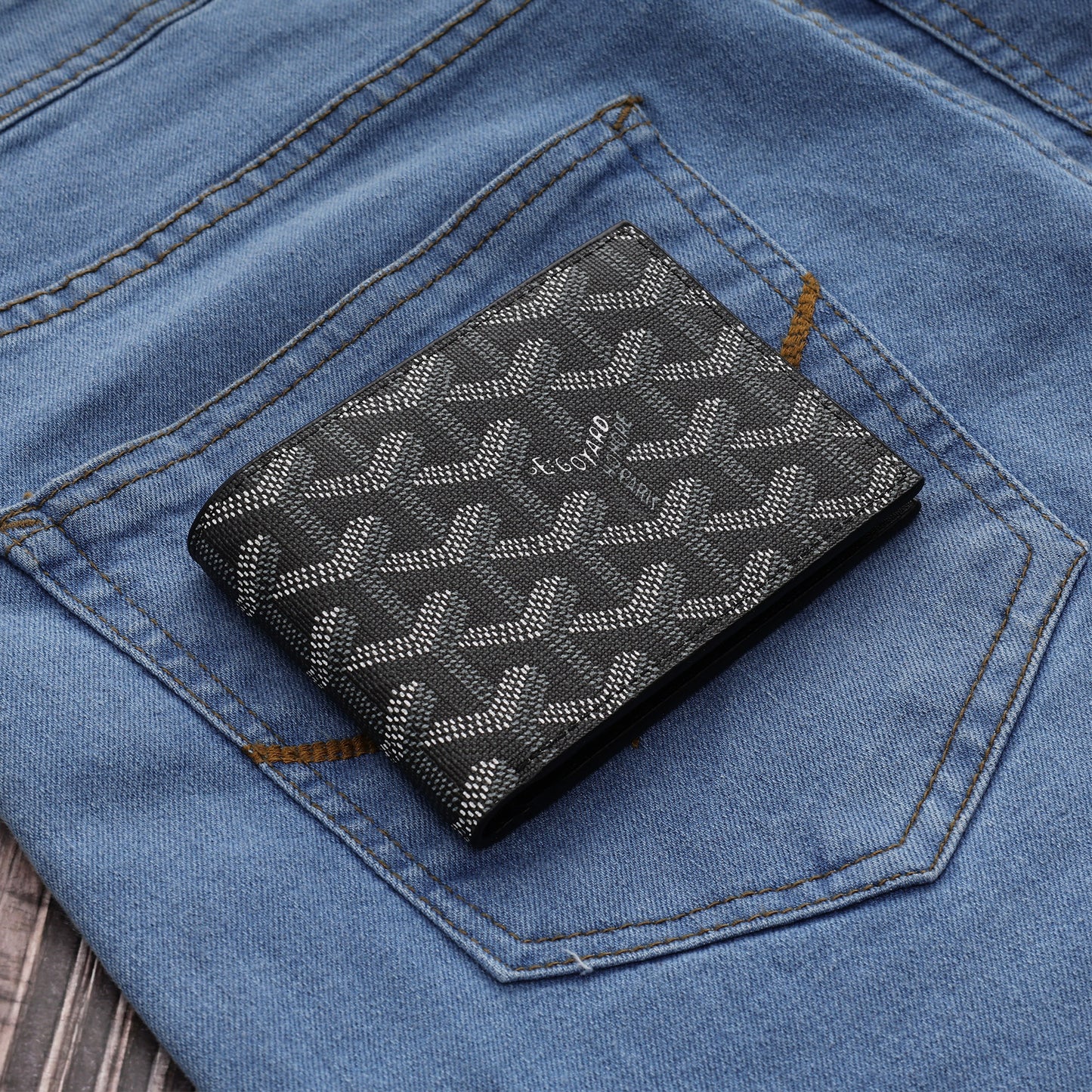 Midnight Monogram Bifold Wallet