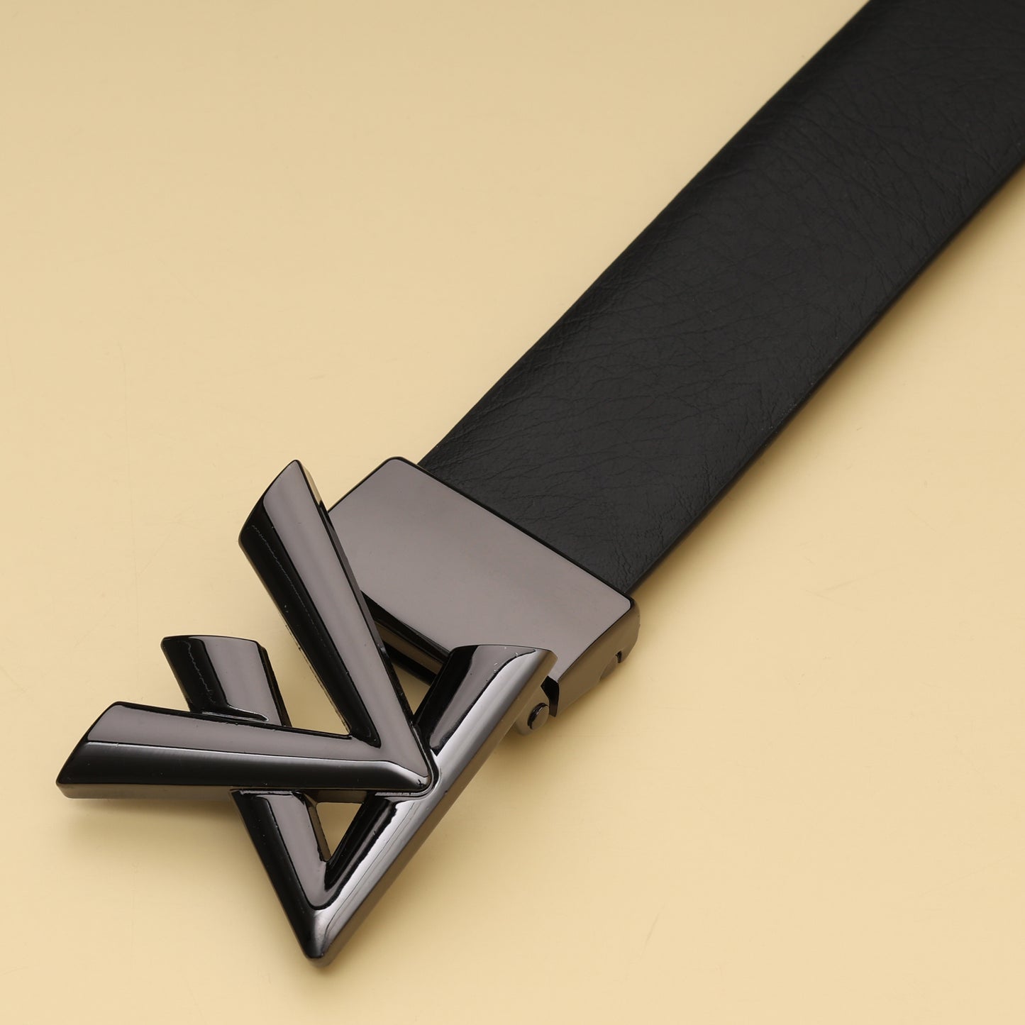 Vuitton Black Leather Belt