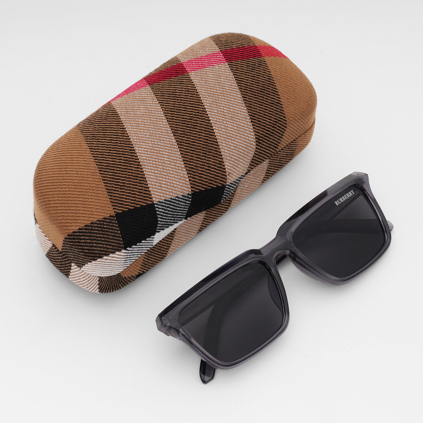 Smoke Grey Rectangular Sunglasses