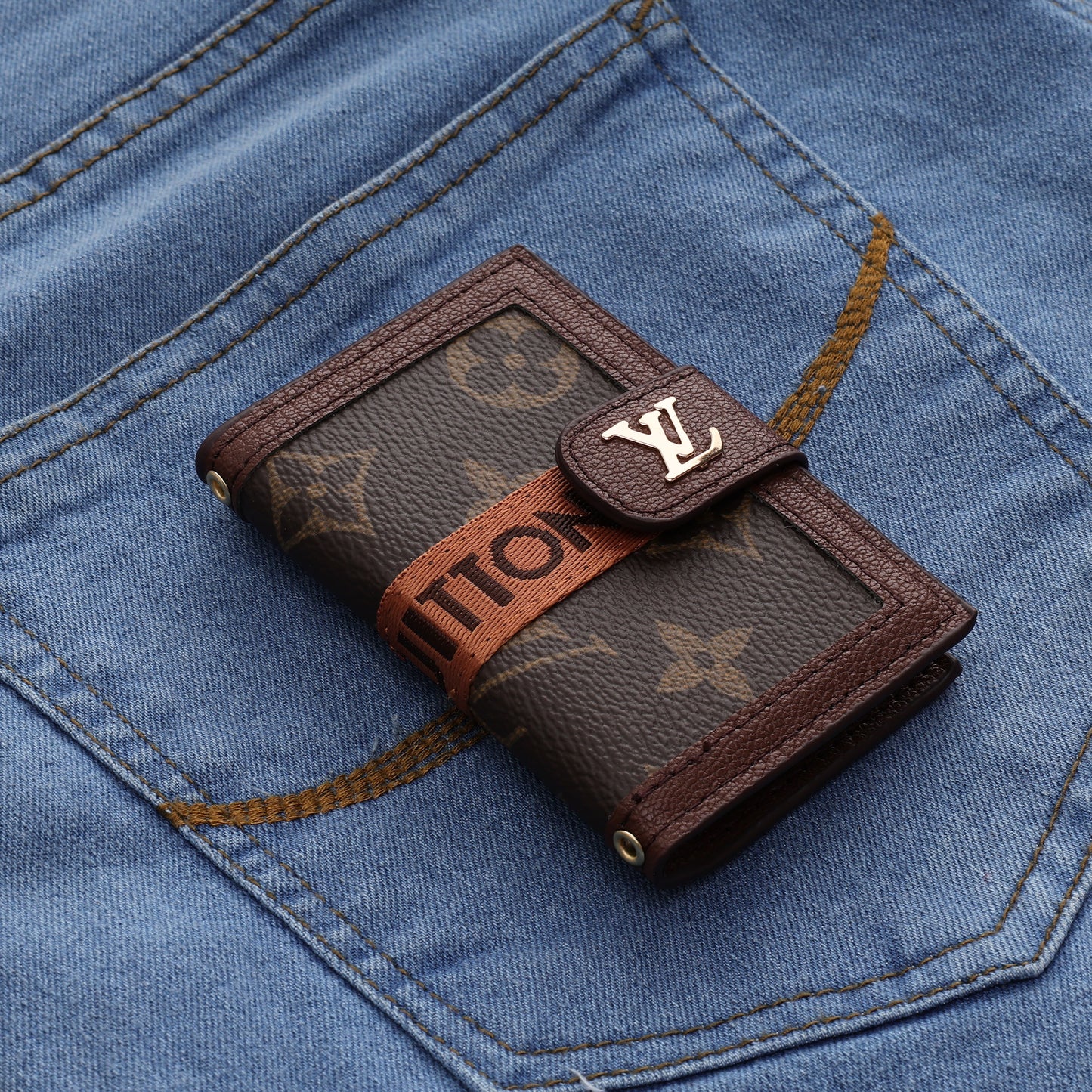 Heritage Monogram Strap Wallet