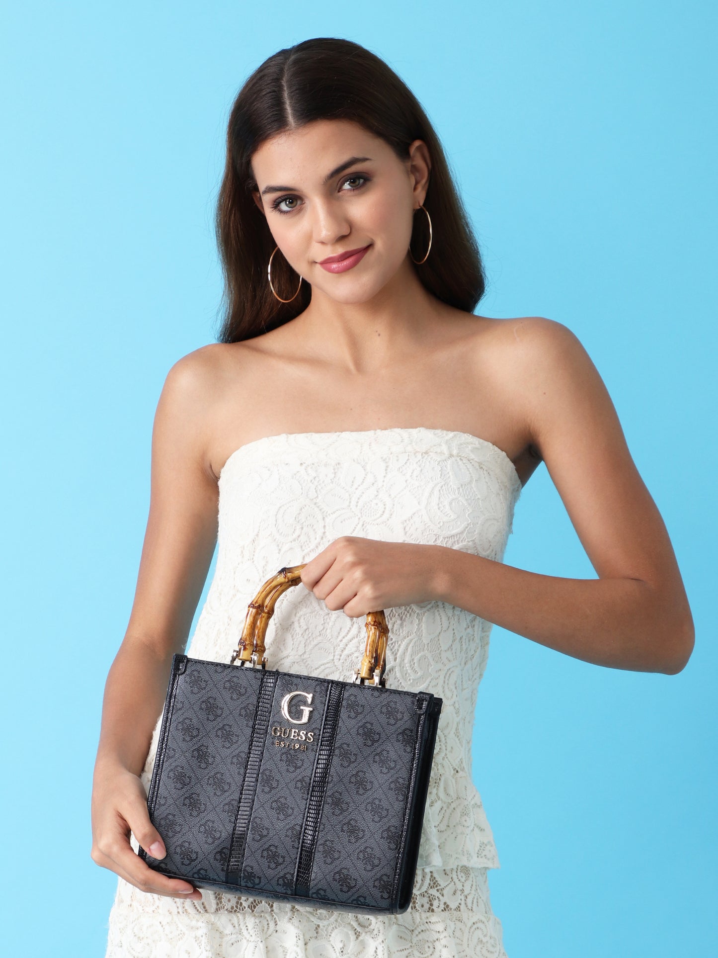 Monogram Bamboo Handle Tote