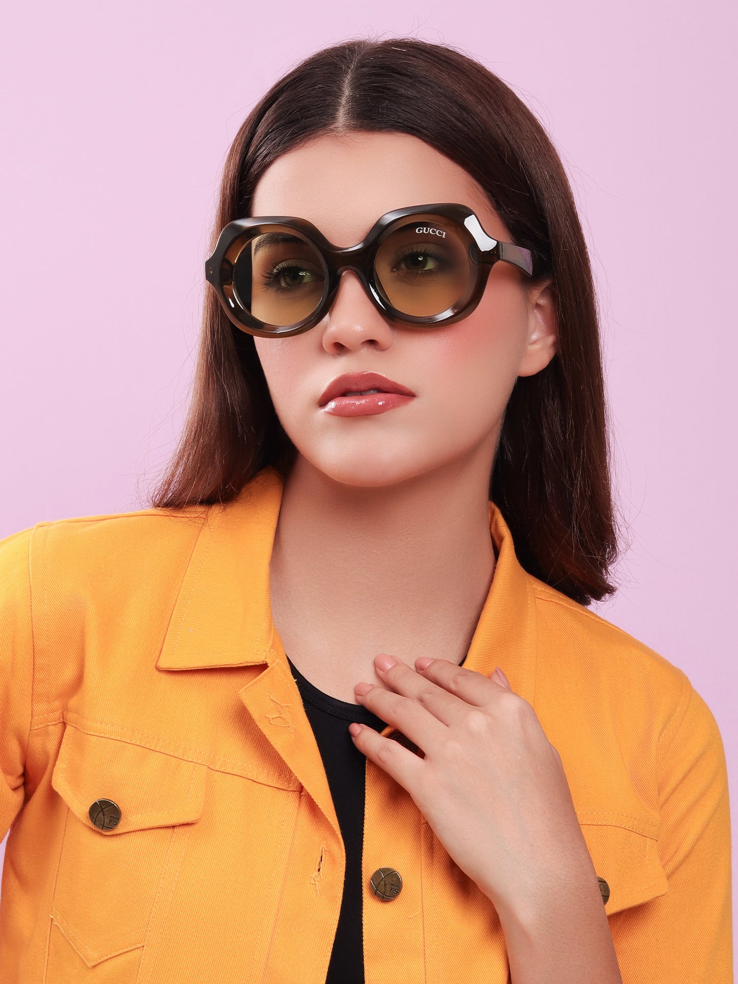 Vintage Olive Round Sunglasses