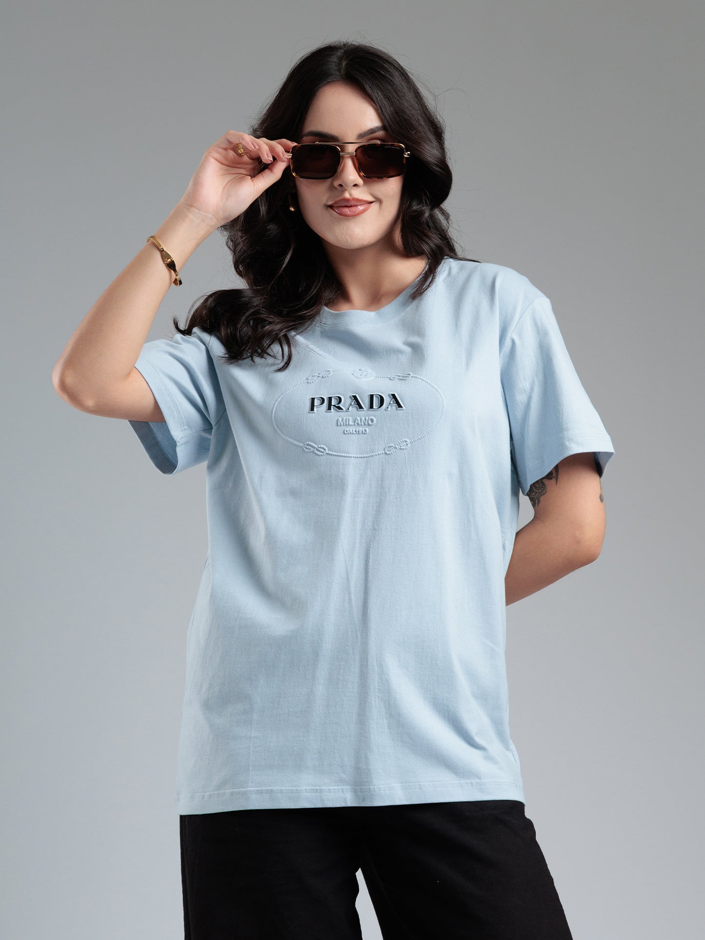 Powder Blue Tonal Emblem T-Shirt