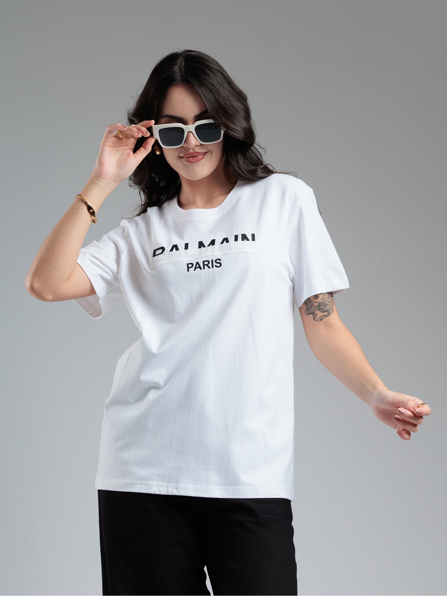 Ivory Layered Wordmark T-Shirt