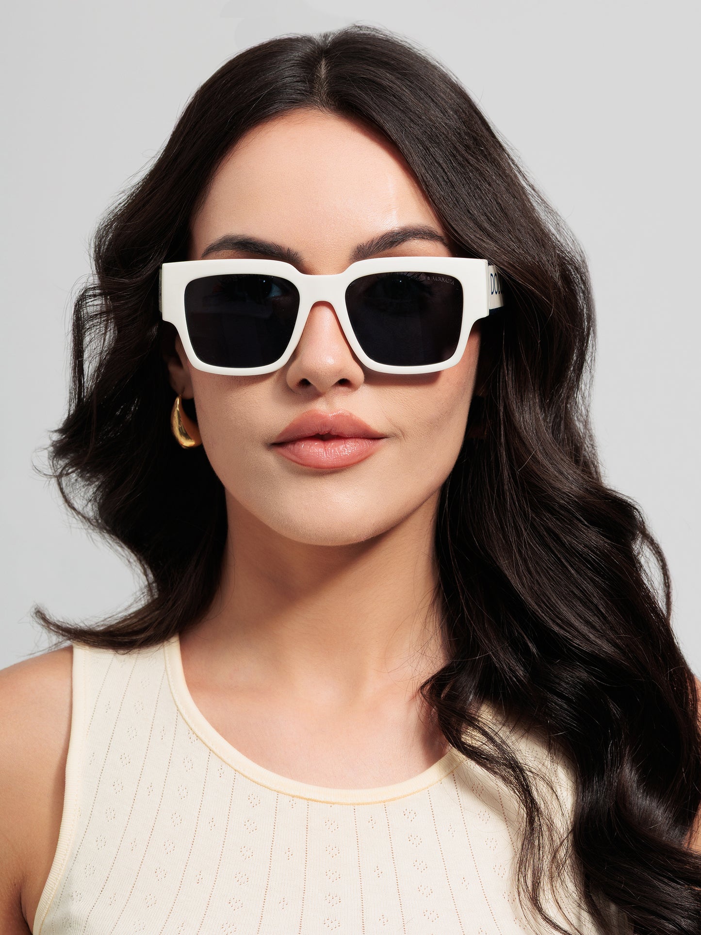Ivory Statement Square Sunglasses