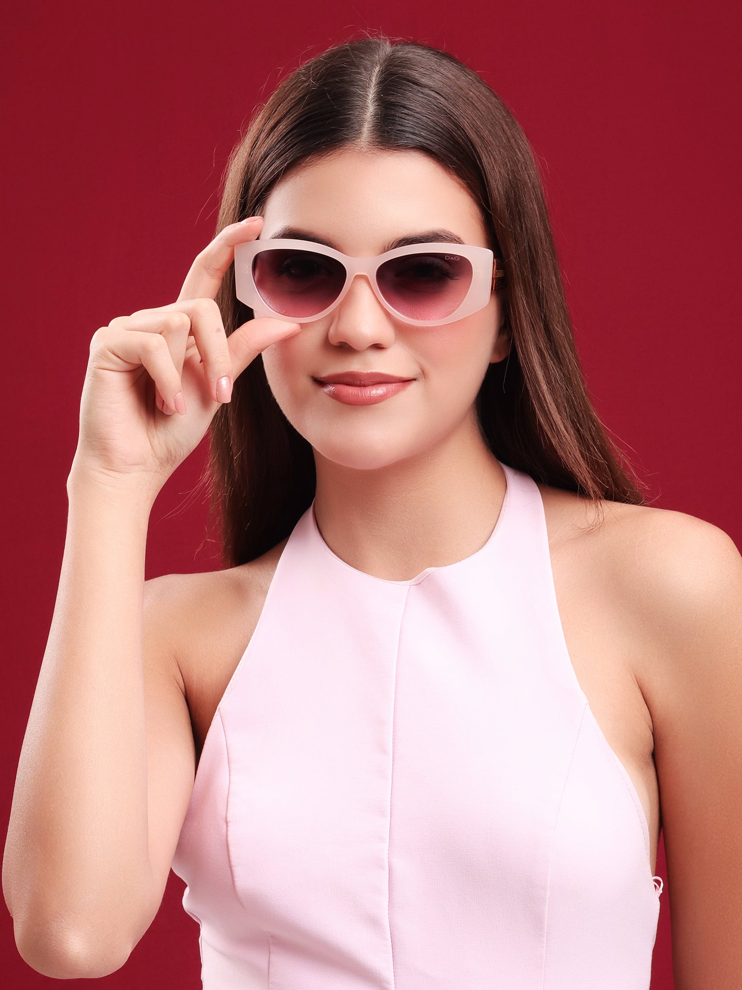 Rose Nude Cat-Eye Sunglasses