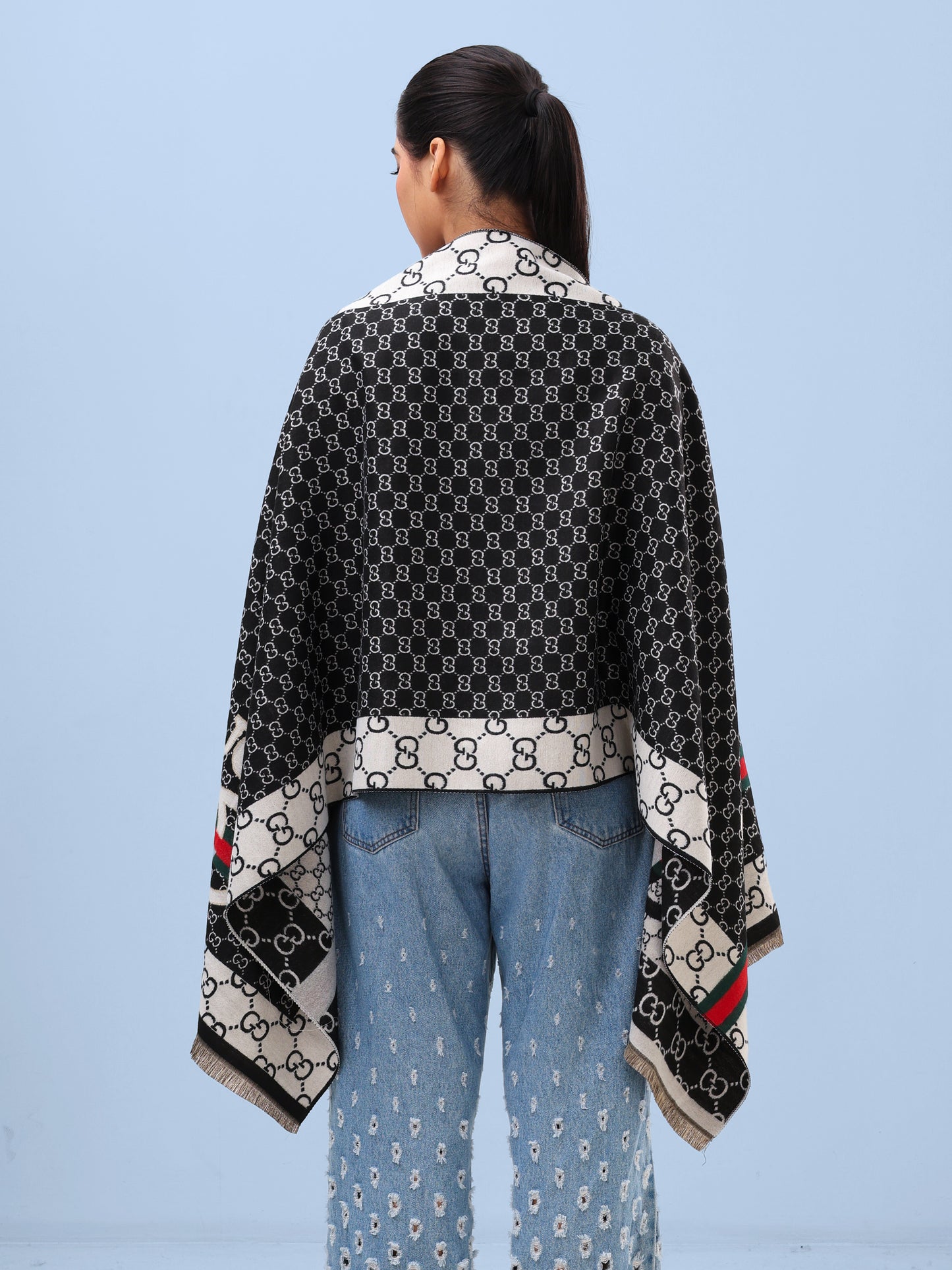 Heritage Stripe Monogram Scarf