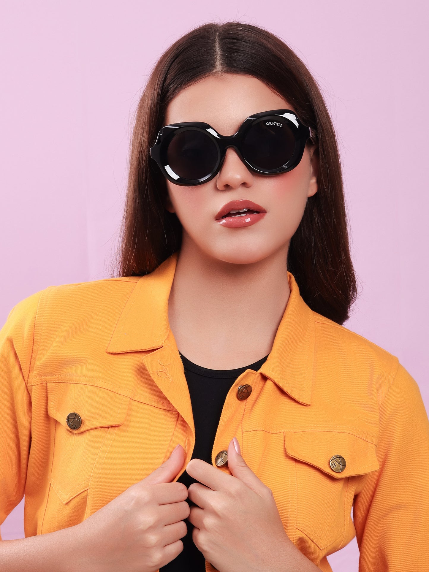 Retro Round Black Sunglasses
