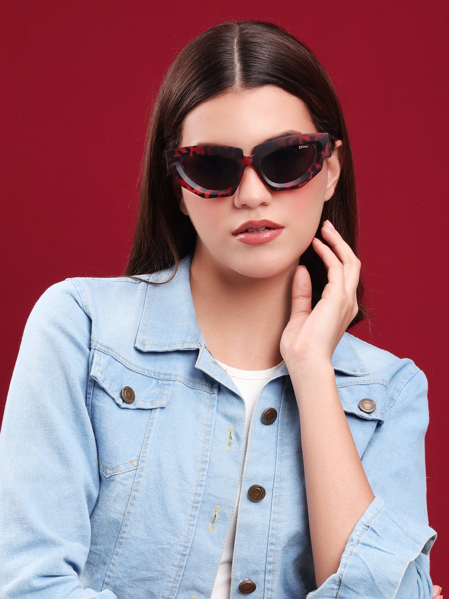 “Red Camo Impact” Cat-Eye Sunglasses