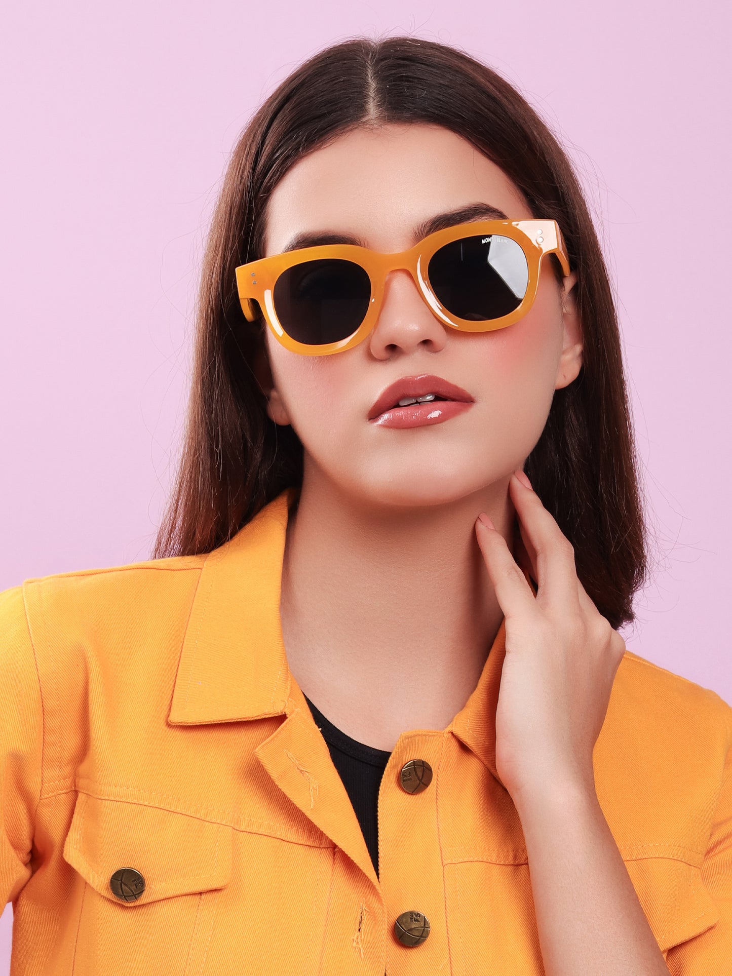 Montblanc Marigold Classic Round Sunglasses