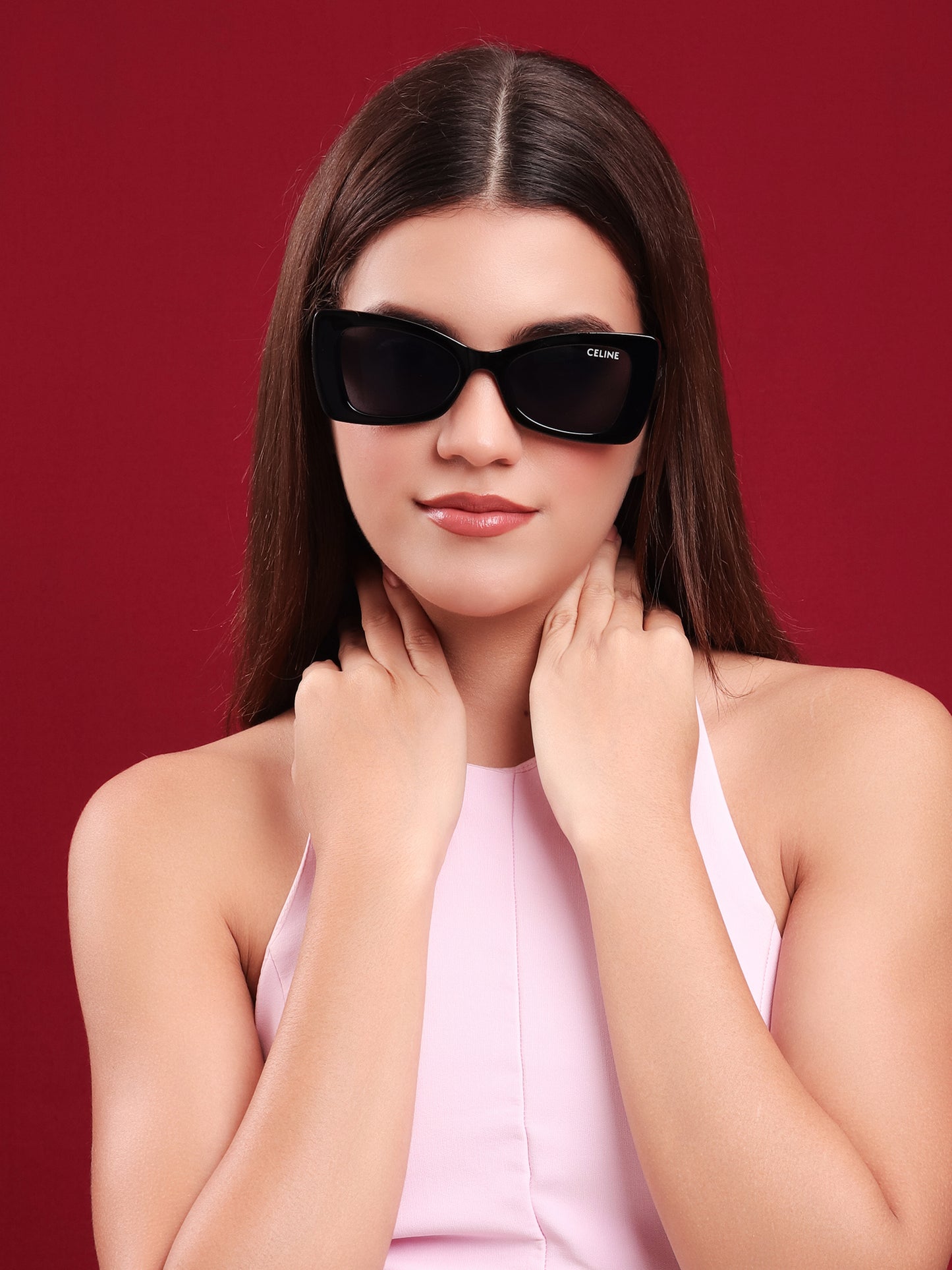 “Icon Noir” Cat-Eye Sunglasses