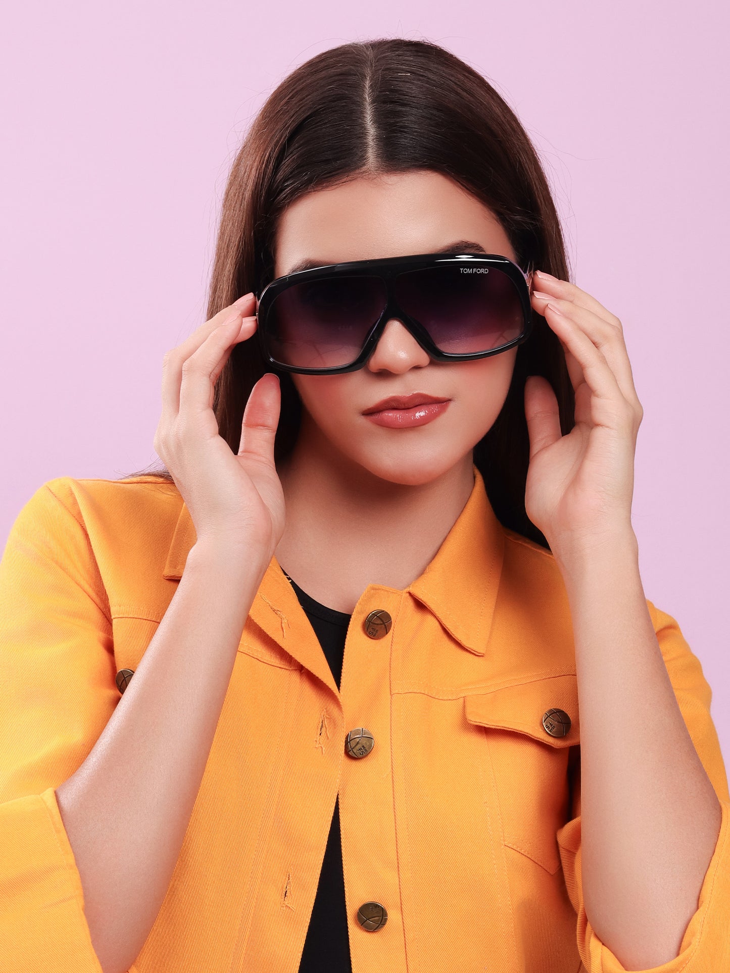 Black Gradient Shield Sunglasses