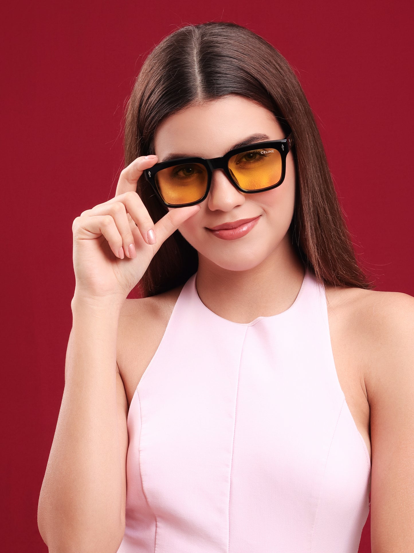Celine Bold Yellow Lens  Sunglasses