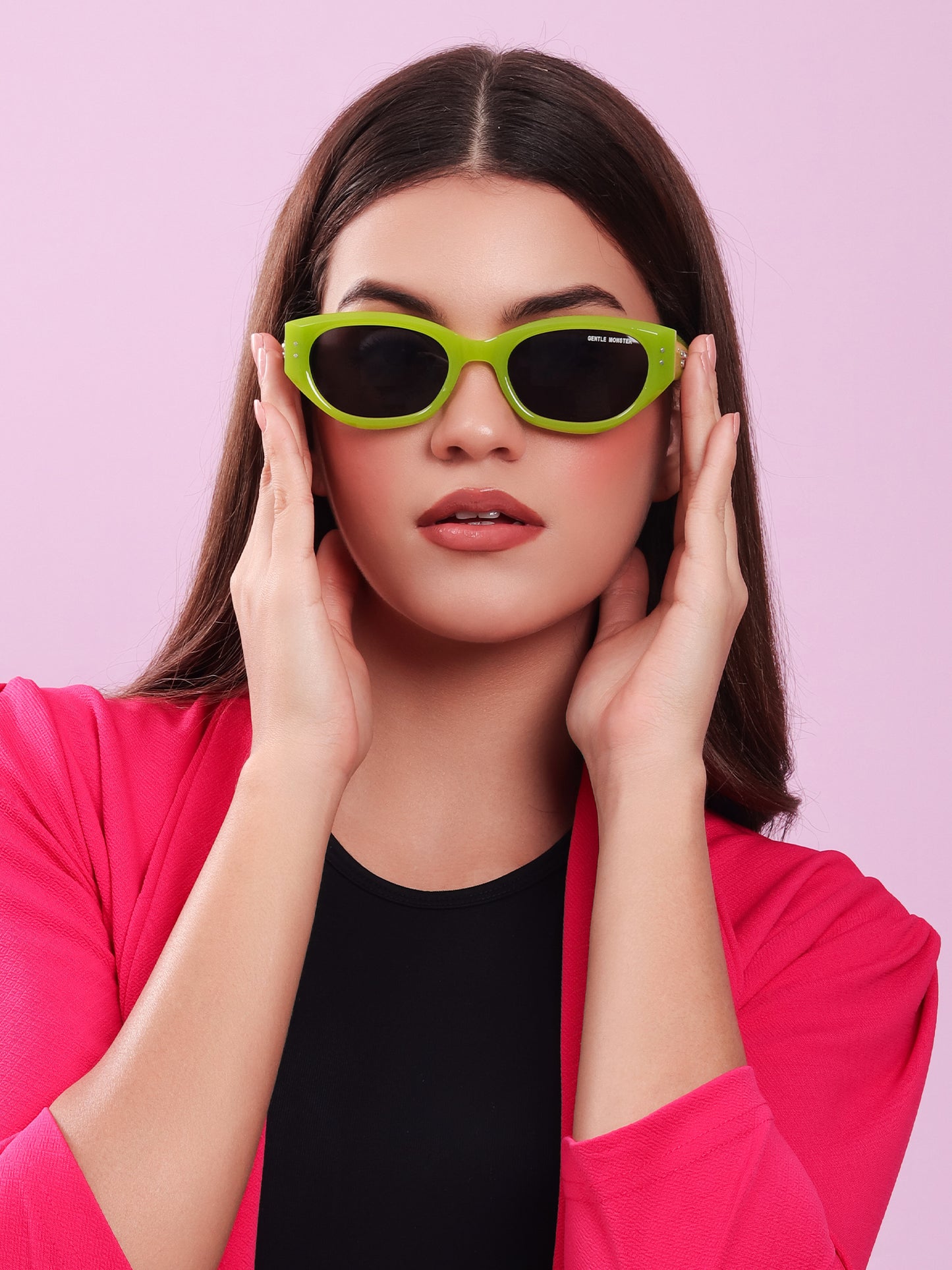 Neon Green Cat-Eye Sunglasses