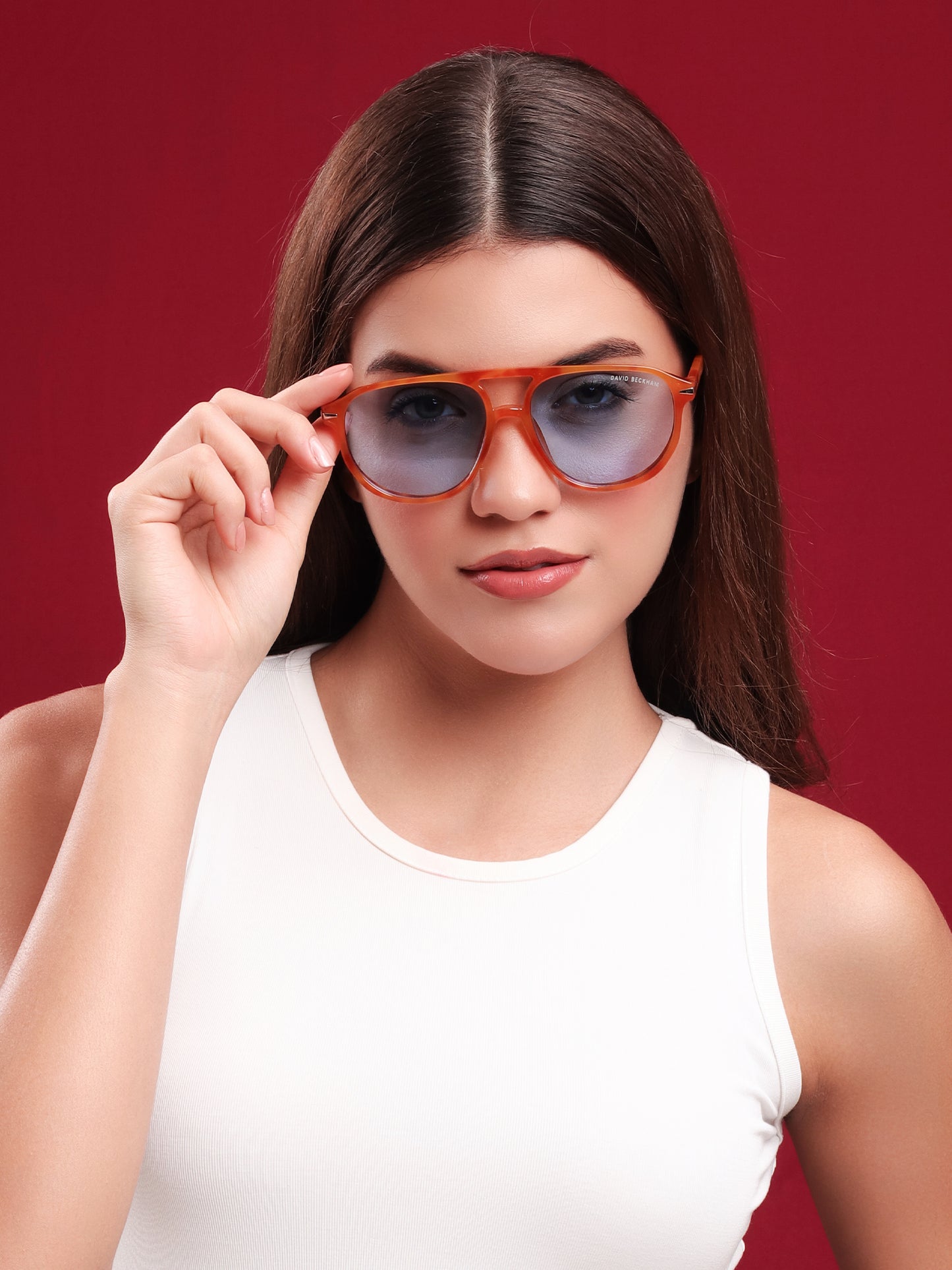 Beckham Amber Blue Aviators