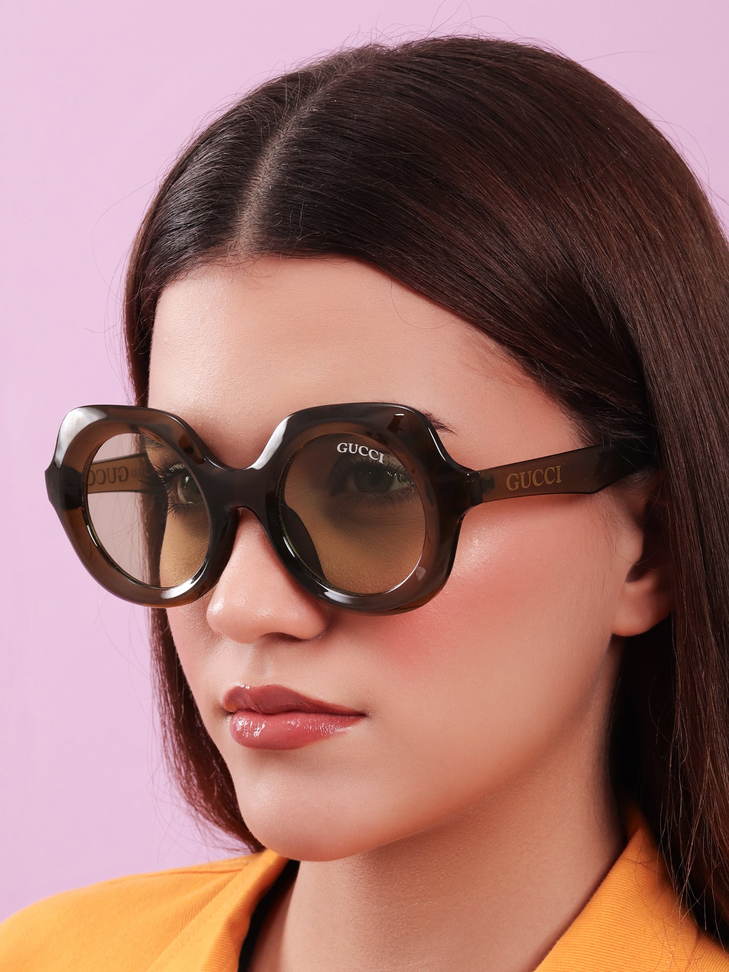 Vintage Olive Round Sunglasses