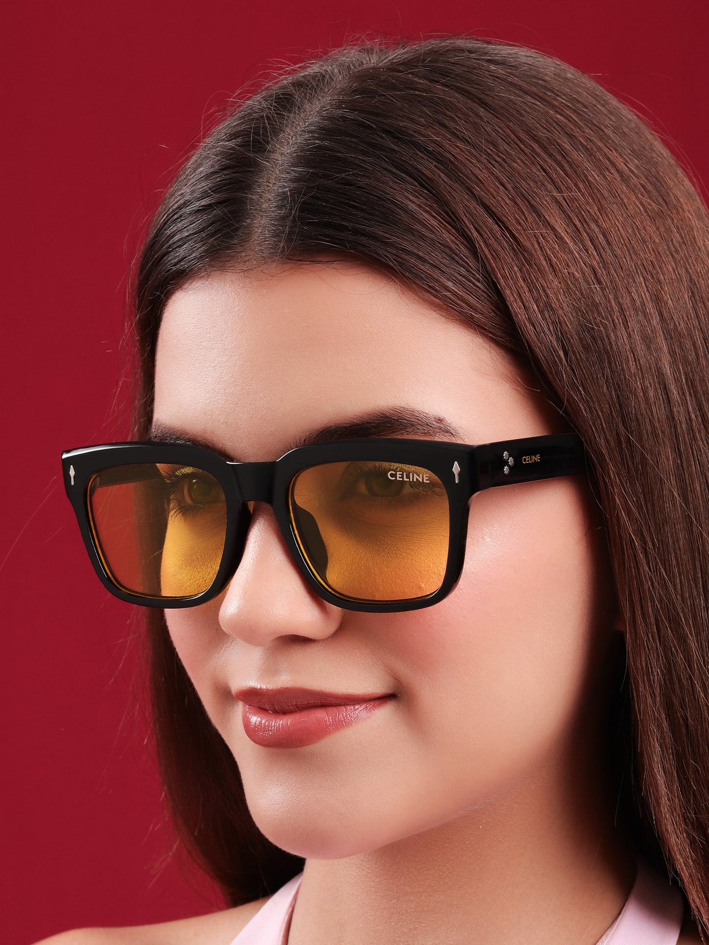 Celine Bold Yellow Lens  Sunglasses