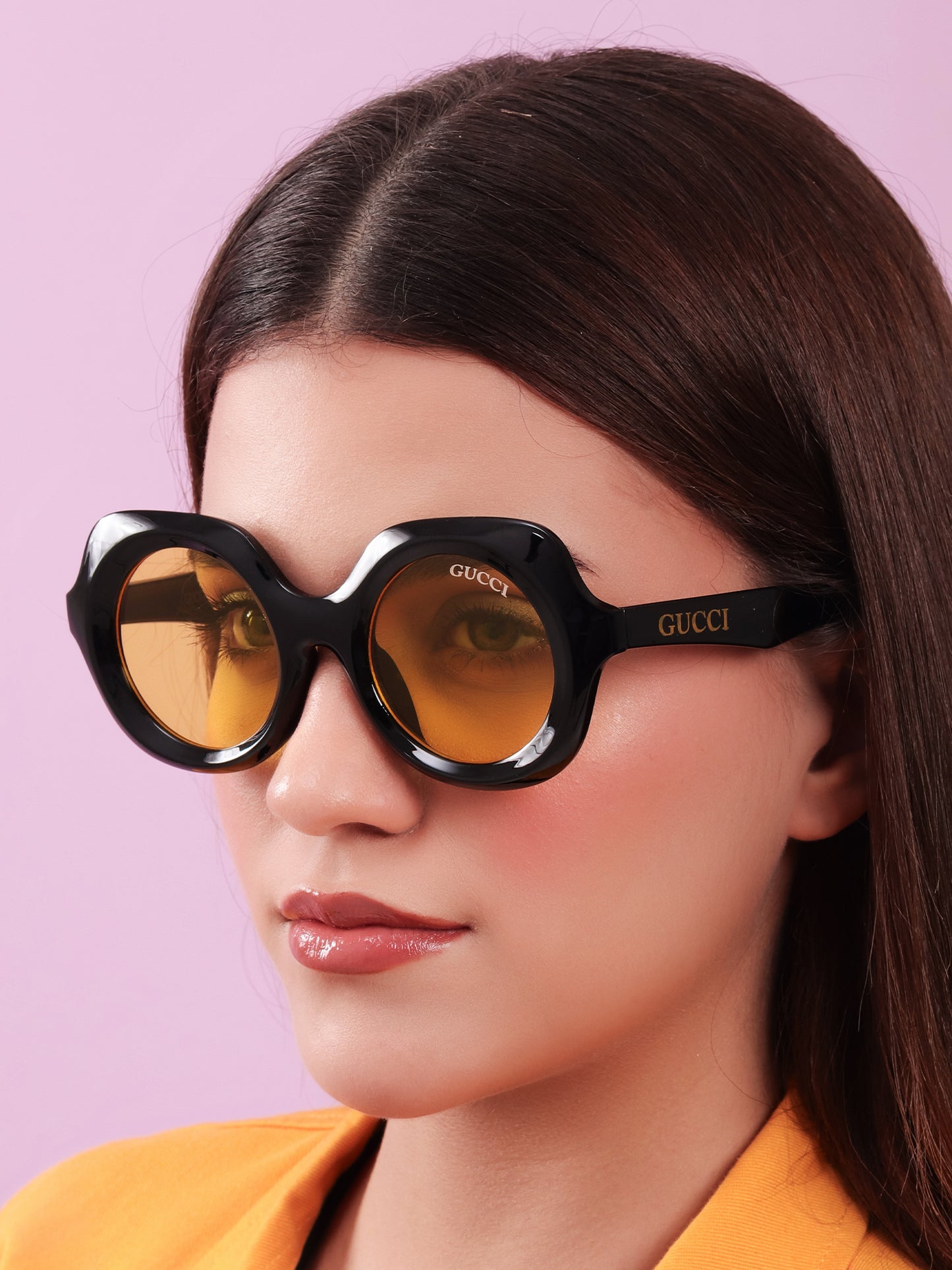 Signature Round Sunglasses in Smoky Crystal