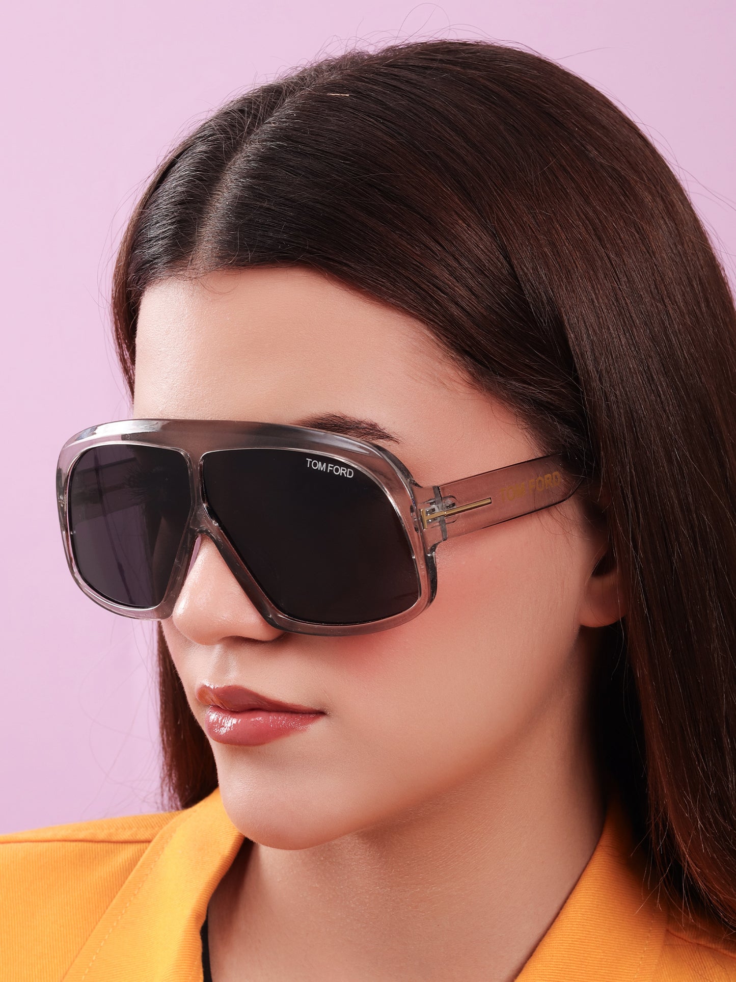 Smoke Crystal Shield Sunglasses
