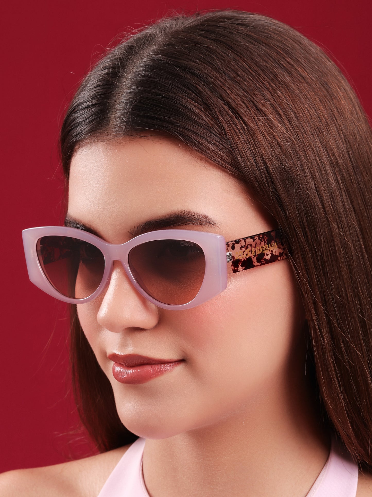 Lilac Marble Cat-Eye Sunglasses