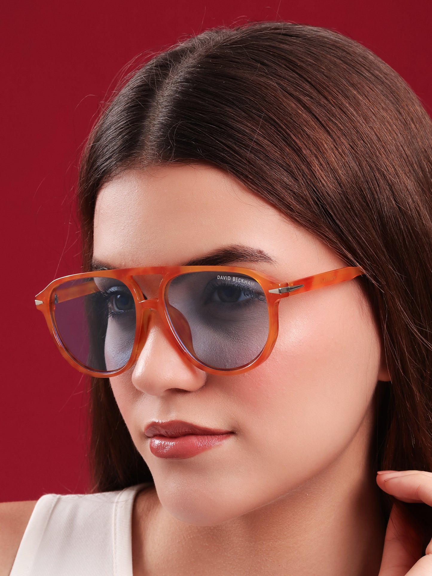 Beckham Amber Blue Aviators