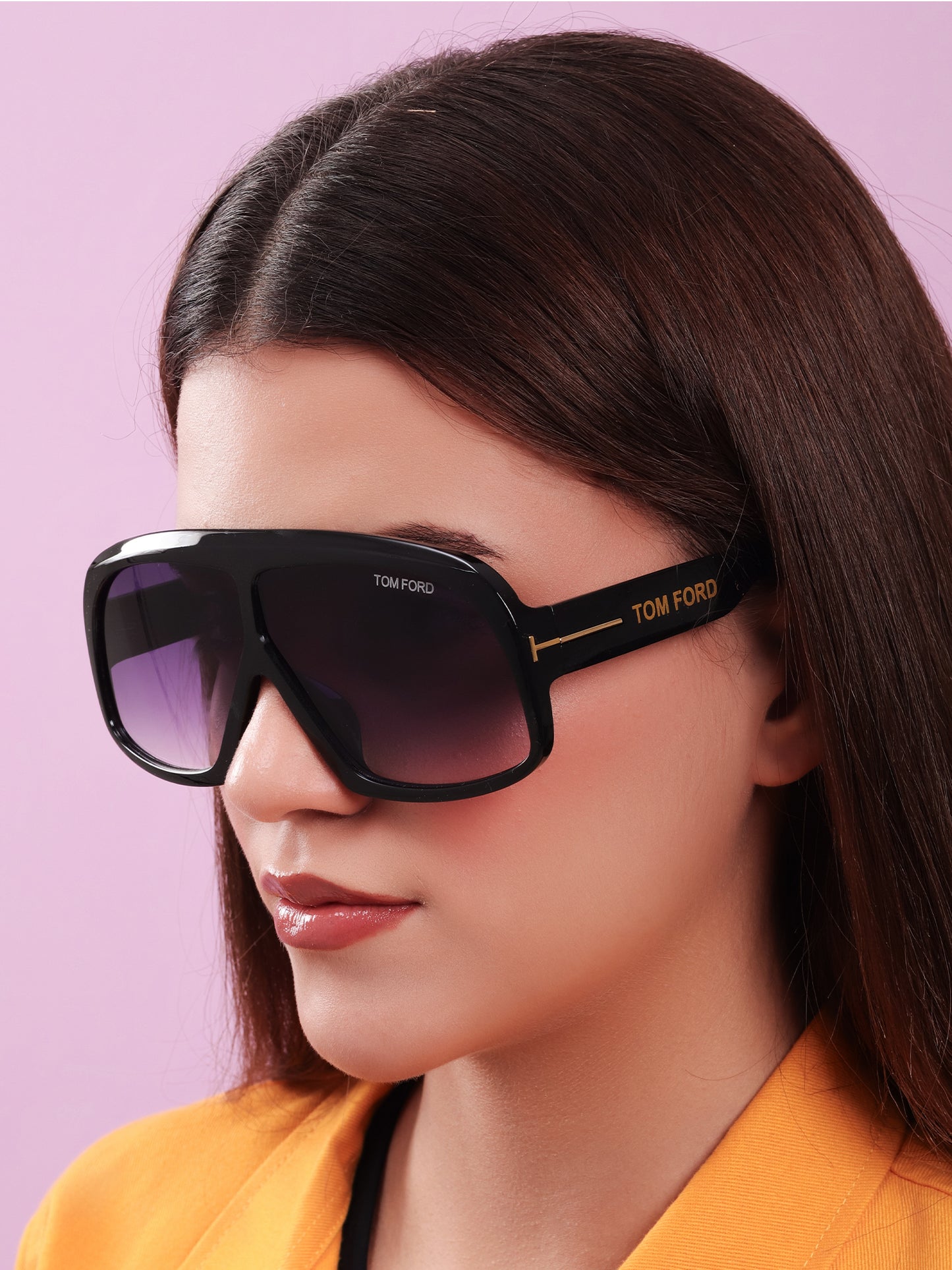 Black Gradient Shield Sunglasses