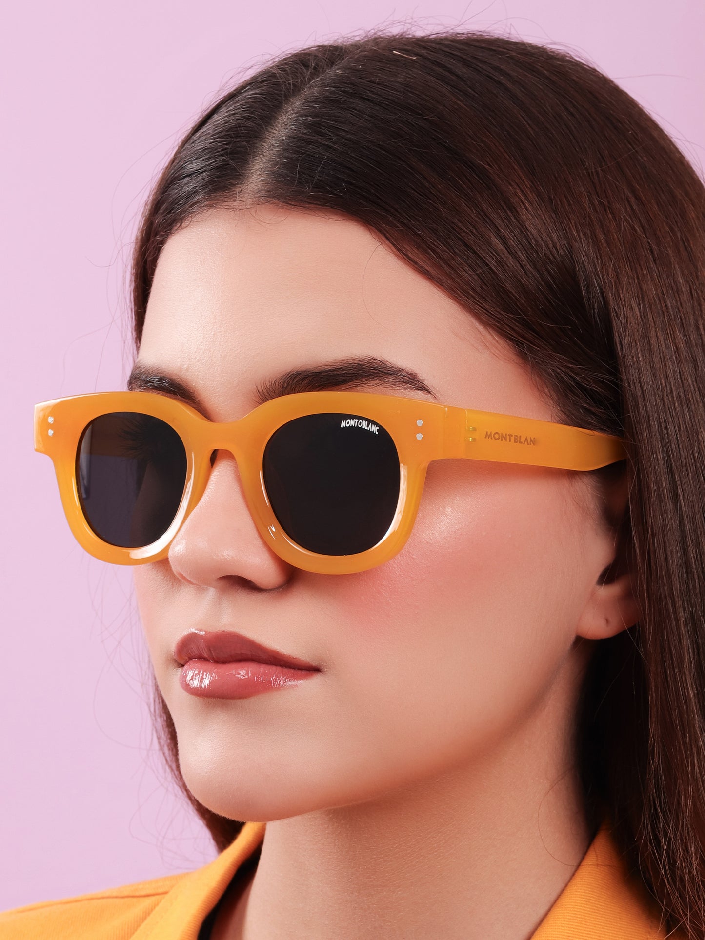 Montblanc Marigold Classic Round Sunglasses