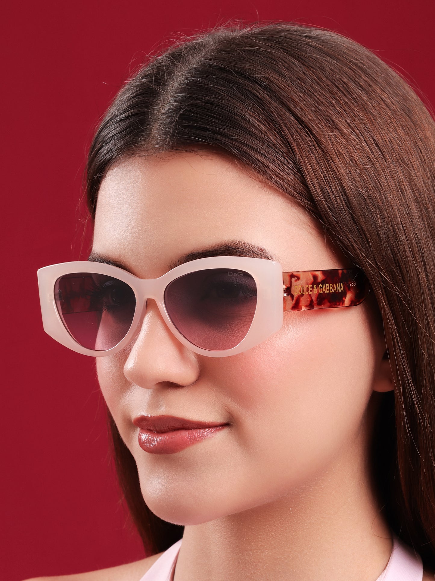 Rose Nude Cat-Eye Sunglasses
