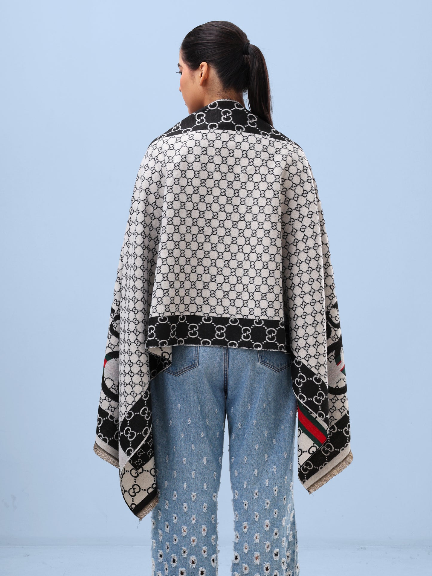 Heritage Stripe Monogram Scarf