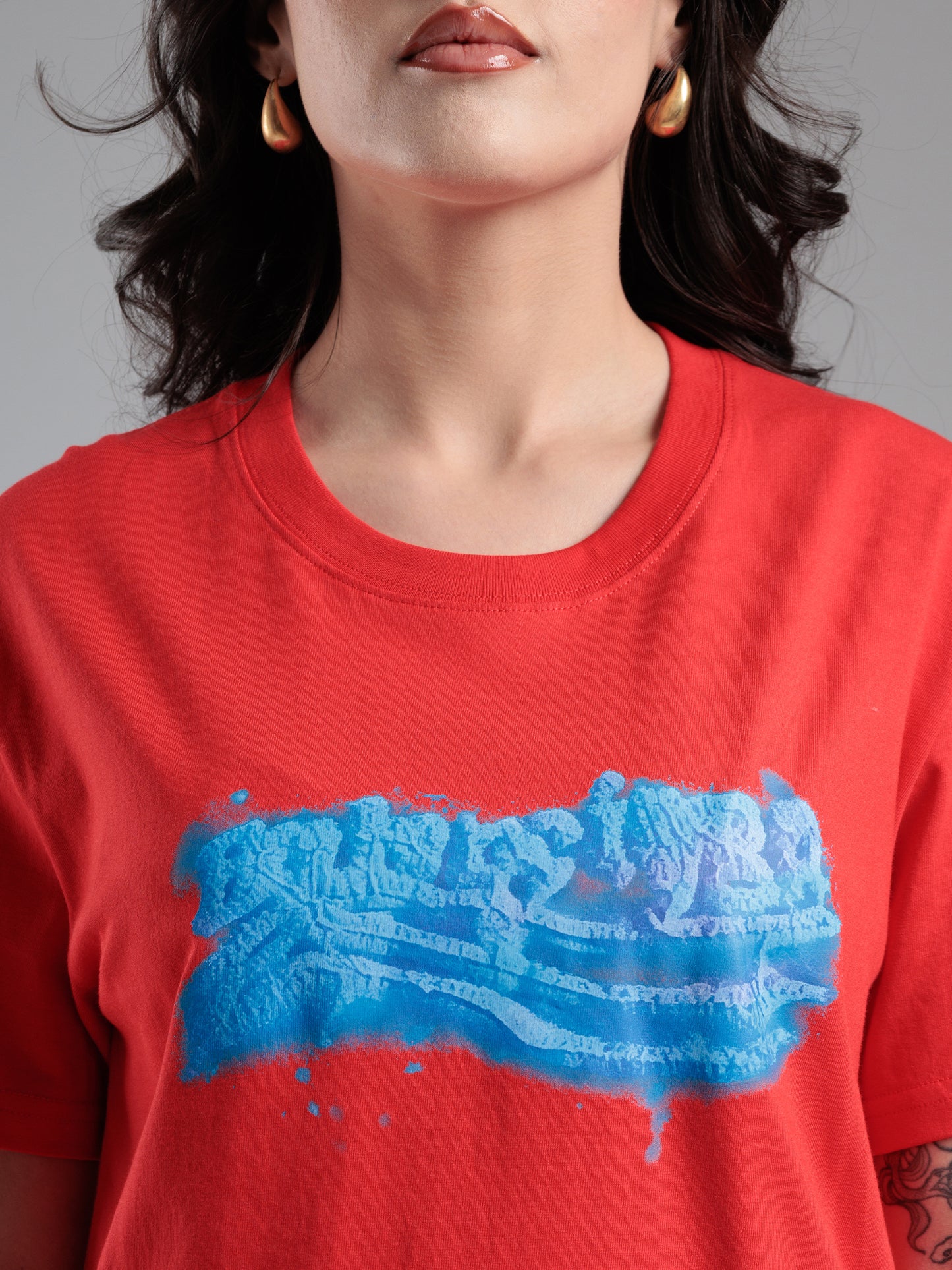 Crimson Bluewave Graphic T-Shirt