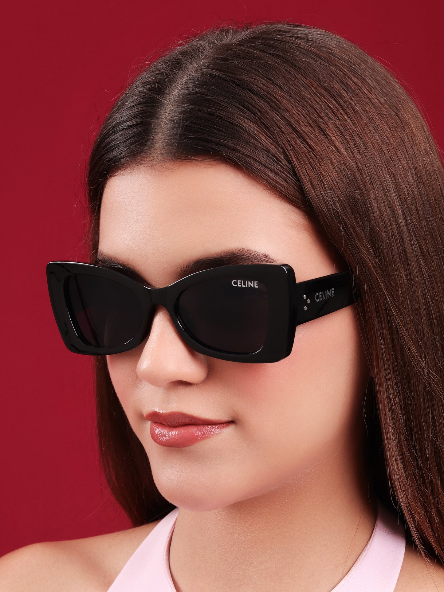 “Icon Noir” Cat-Eye Sunglasses