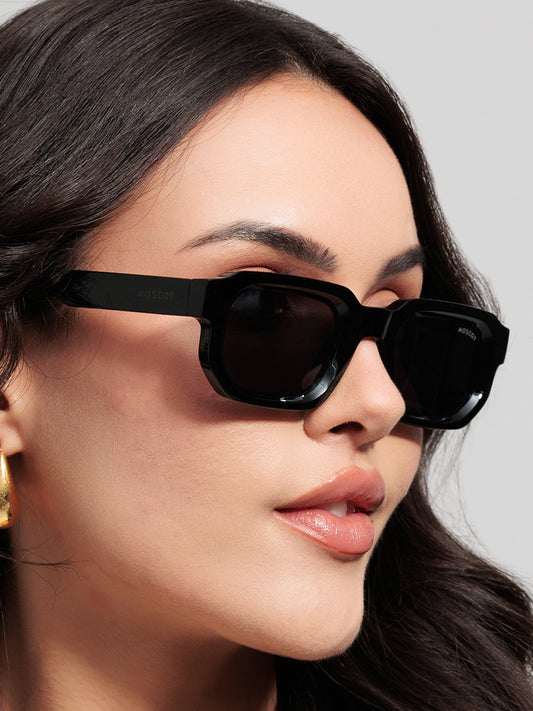 Midnight Sculpted Square Sunglasses
