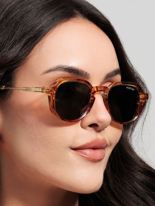 Amber Heritage Round Sunglasses