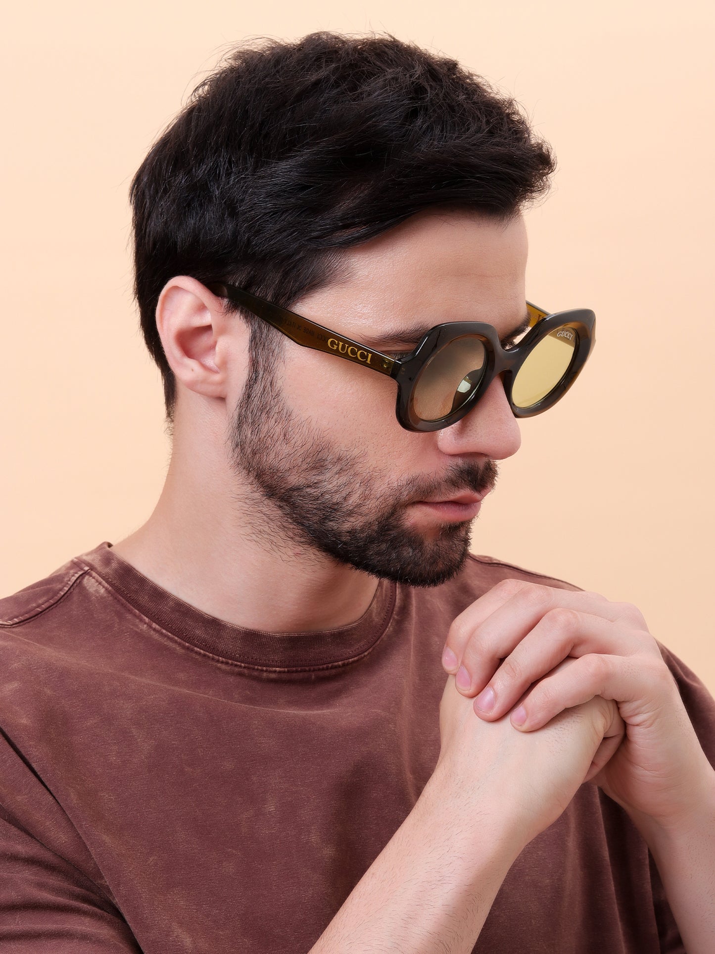 Vintage Olive Round Sunglasses