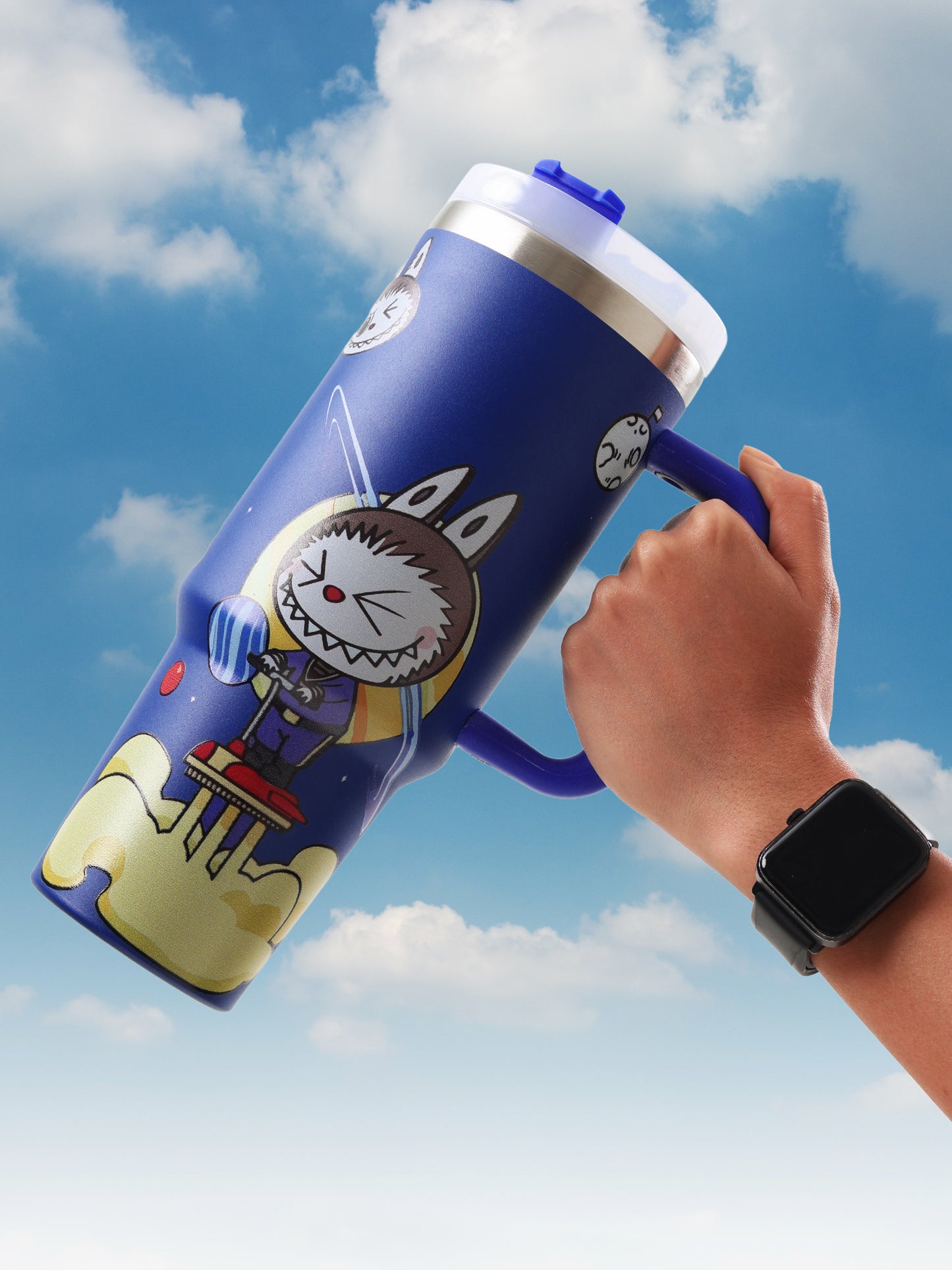 LABUBU “Cosmic Ride” Blue  Sipper