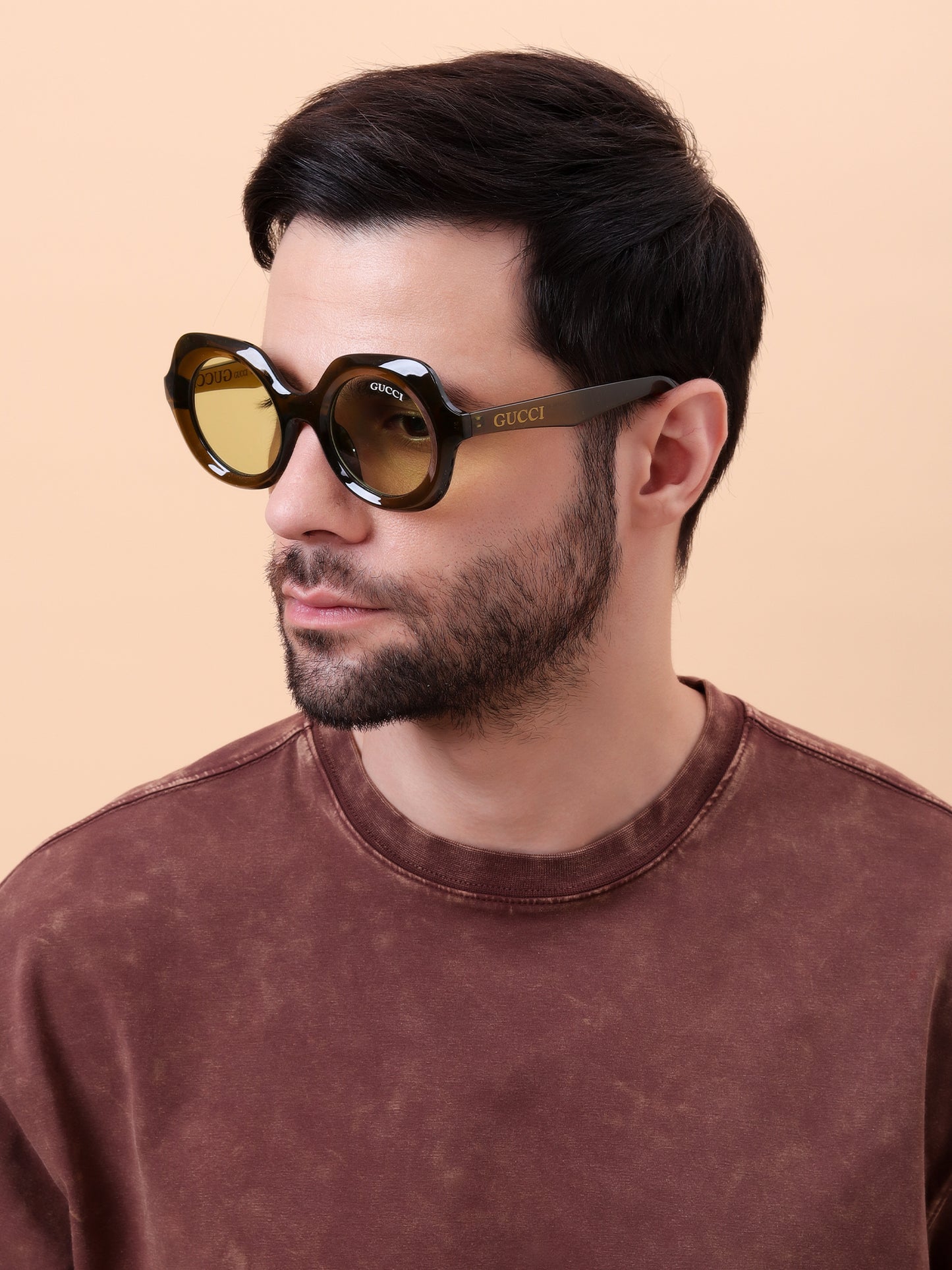 Vintage Olive Round Sunglasses