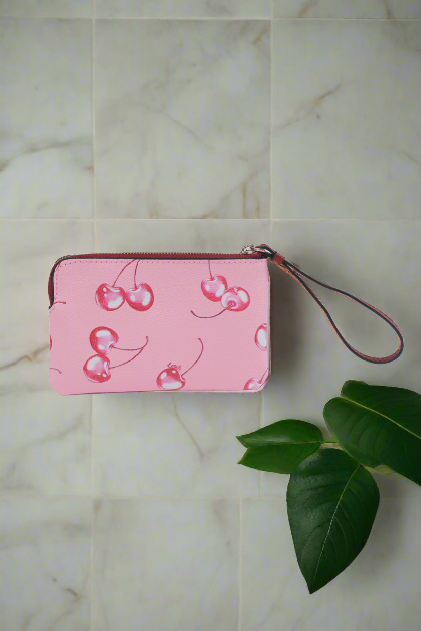 Coach Cherry Print Wristlet