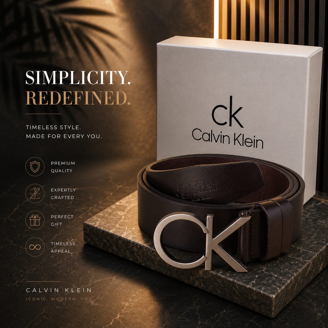 Bold CK Buckle Belt