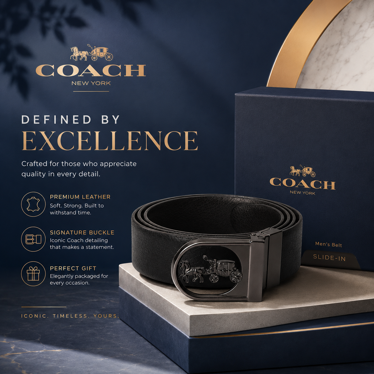 Coach Legacy Buckle Belt