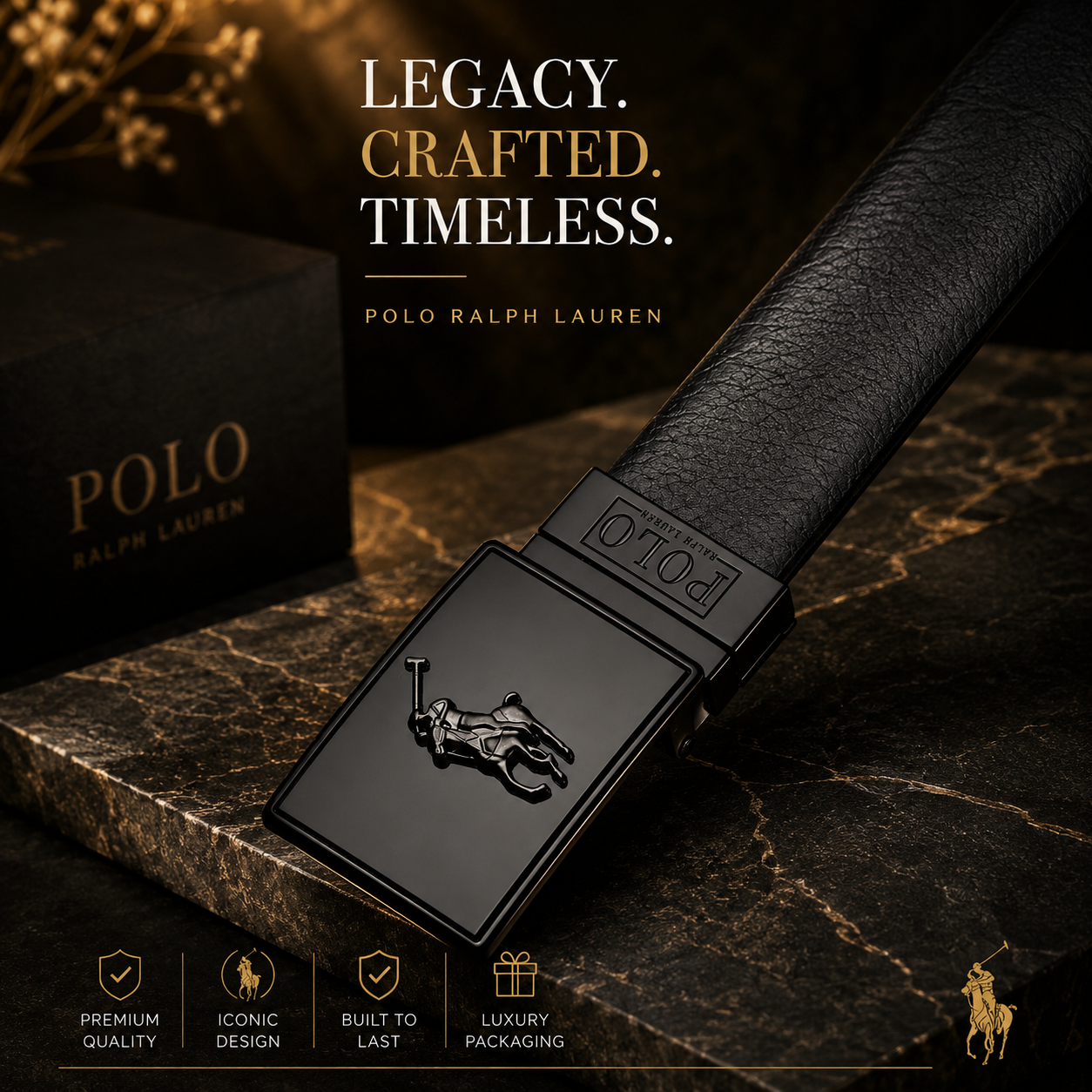 Lauren Signature Black  Belt