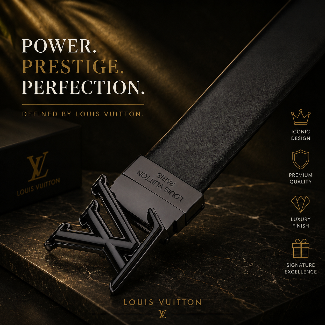 Classic Black Buck Belt