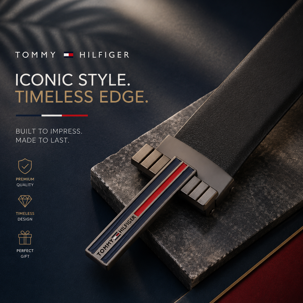 Hilfiger Bold Stripe Reversible Belt