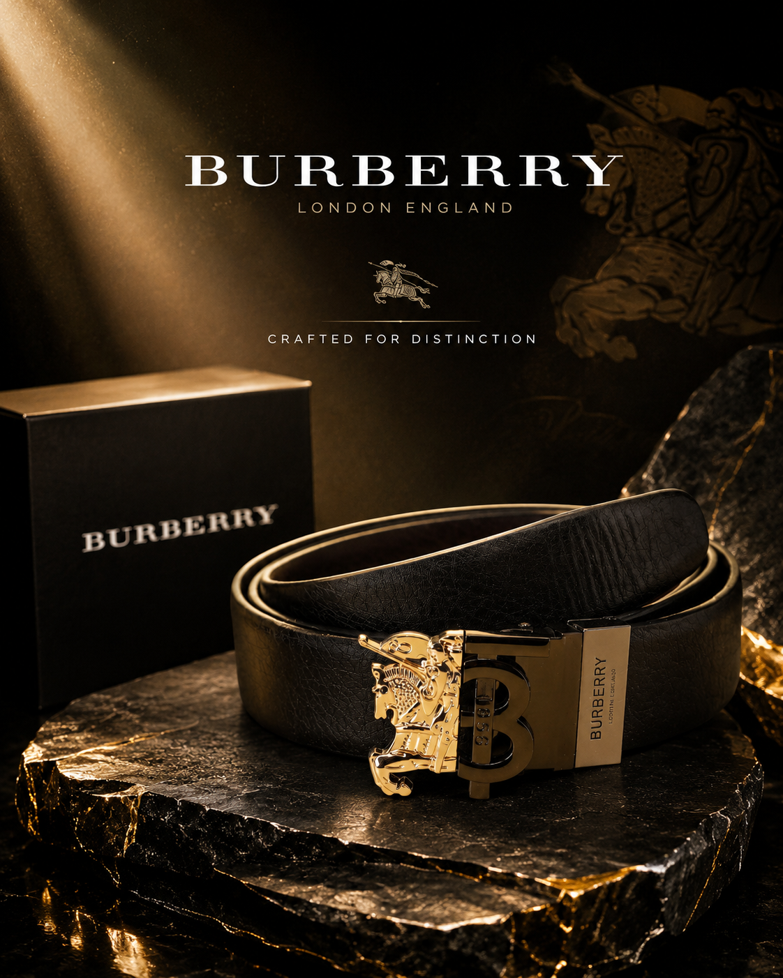 Crest Emblem Buckle Belt