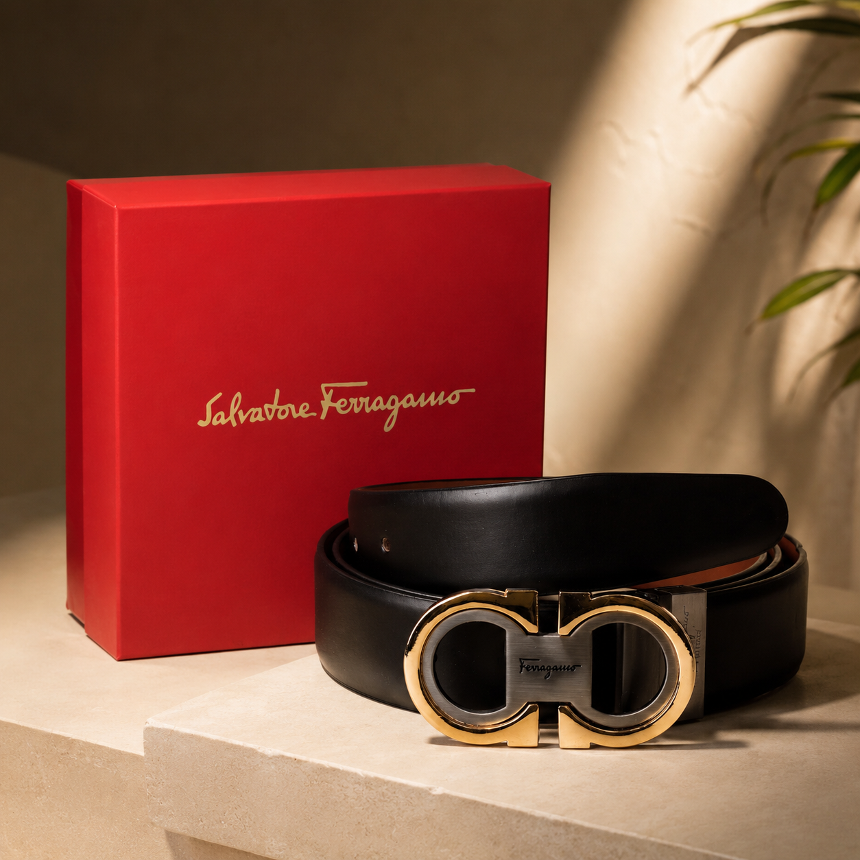 Dual-Tone Loop Buckle Belt