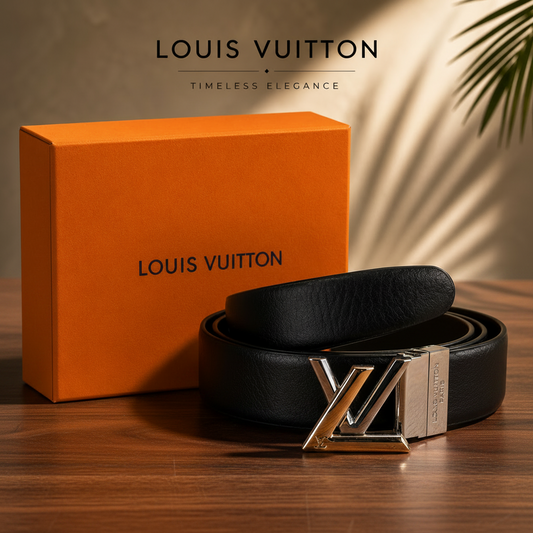Angular Monogram Buckle Belt