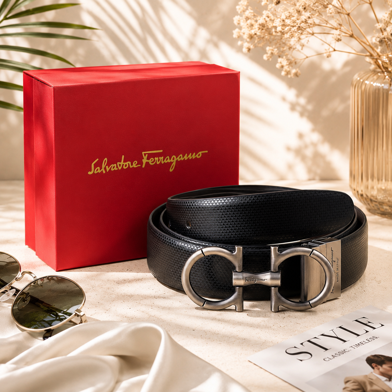 Double-Loop Buckle Belt
