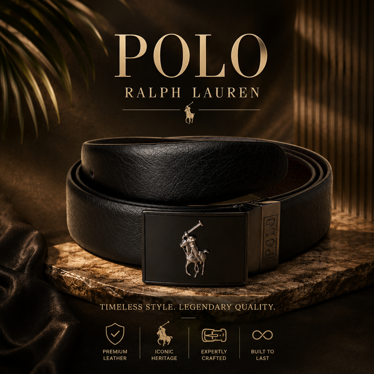 POLO RALPH LAUREN アリゲーター ベルト ブラック 32 Polo Belt – ALANKRIT