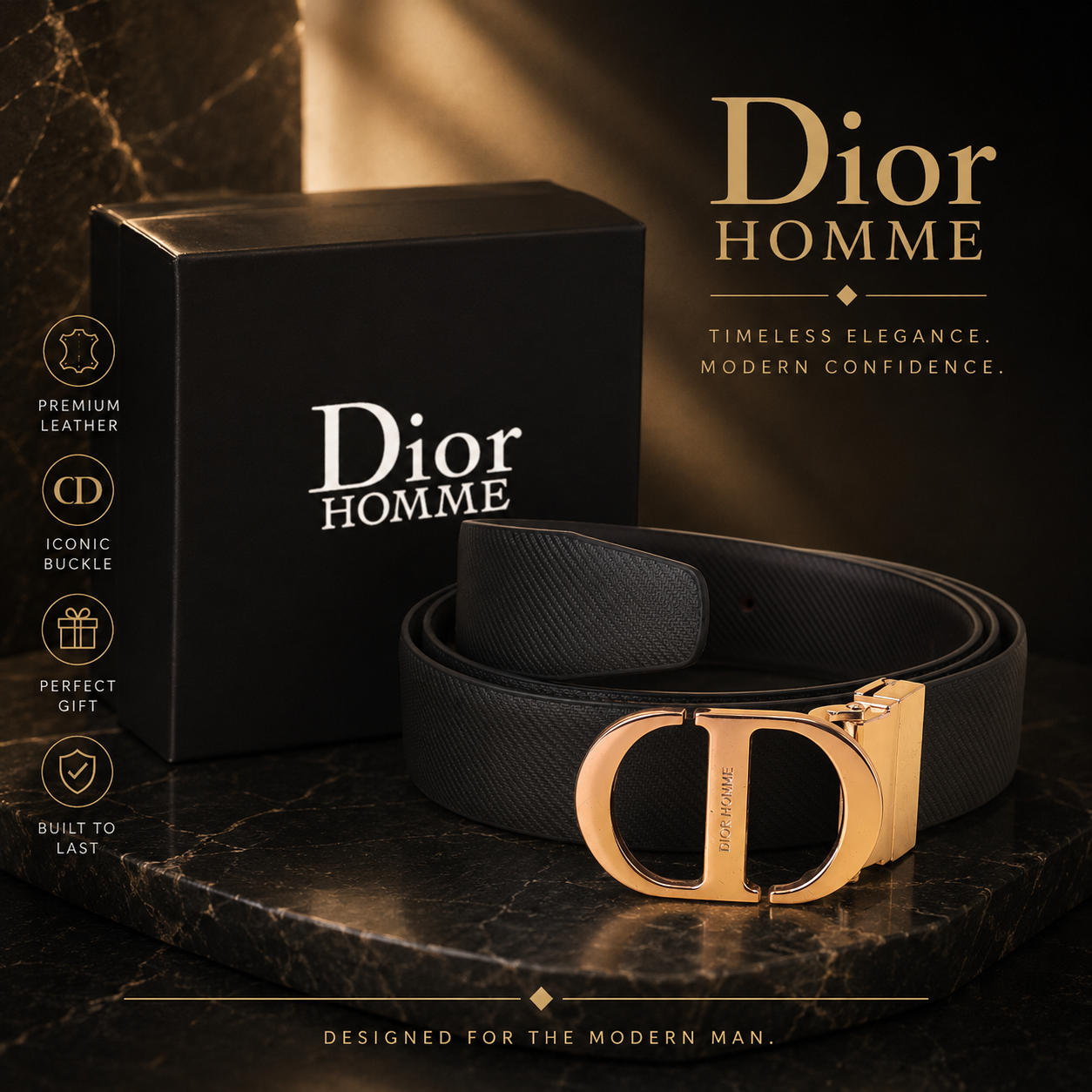 Noir Luxe Signature Belt