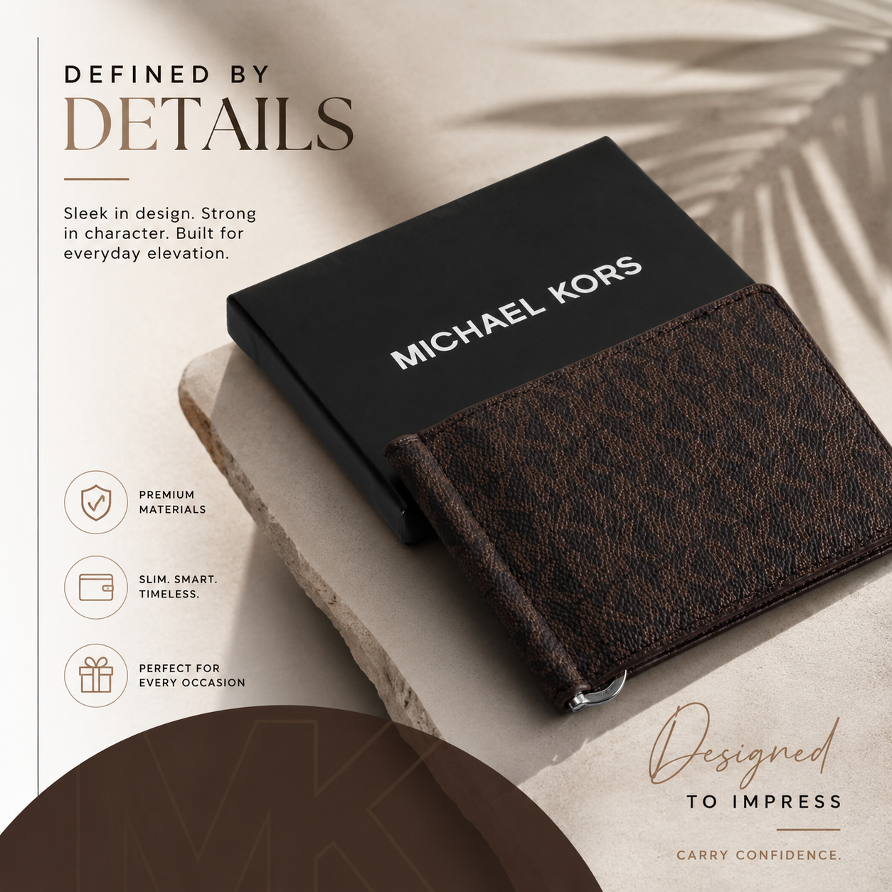 Kors Signature Monogram Leather Wallet